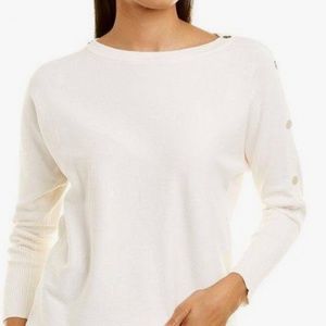 Jones New York sigbatur plus size classic boatneck tee in white. NWT . Retail 35